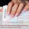 imagePolychromeampampair Press On Nails Amethyst Violet  Medium Coffin Metallic Purple Press On Nails  15 Sizes Sparkly Glossy Opaque False Nails  Reusable Fake Nails with Glue On Nails Kit  Salon QualityCandy Wrappers