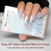 imagePolychromeampampair Press On Nails Amethyst Violet  Medium Coffin Metallic Purple Press On Nails  15 Sizes Sparkly Glossy Opaque False Nails  Reusable Fake Nails with Glue On Nails Kit  Salon QualityMoonlight