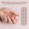 imagePolychromeampampair Press On Nails Athena  Medium Coffin Chrome Gold Foil French Tips Press On Nails  15 Sizes Glossy Sparkly False Nails  Reusable Fake Nails with Glue On Nails Kit  Salon QualityRed High Heels
