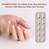 imagePolychromeampampair Press On Nails Athena  Medium Coffin Chrome Gold Foil French Tips Press On Nails  15 Sizes Glossy Sparkly False Nails  Reusable Fake Nails with Glue On Nails Kit  Salon QualityTrailblazer