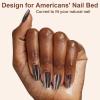 imagePolychromeampampair Press On Nails Athena  Medium Coffin Chrome Gold Foil French Tips Press On Nails  15 Sizes Glossy Sparkly False Nails  Reusable Fake Nails with Glue On Nails Kit  Salon QualityCosmic