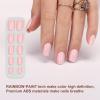 imagePolychromeampampair Press On Nails Blue Milkshake  Short Squoval Solid Blue Press On Nails  15 Sizes 30 Opaque Glossy Soft Gel False Nails  Reusable Fake Nails with Glue On Nails Kit  Salon QualityStrawberry Meringue