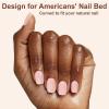 imagePolychromeampampair Press On Nails Blue Milkshake  Short Squoval Solid Blue Press On Nails  15 Sizes 30 Opaque Glossy Soft Gel False Nails  Reusable Fake Nails with Glue On Nails Kit  Salon QualityStrawberry Meringue