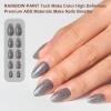 imagePolychromeampampair Press On Nails Galaxy  Short Almond Sparkly Black Press On Nails  15 Sizes Metallic Shimmer SemiTransparent False Nails  Reusable Fake Nails with Glue On Nails Kit  Salon QualityGalaxy