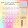 imagePolychromeampampair Press On Nails Galaxy  Short Almond Sparkly Black Press On Nails  15 Sizes Metallic Shimmer SemiTransparent False Nails  Reusable Fake Nails with Glue On Nails Kit  Salon QualityHighlights