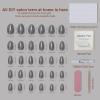 imagePolychromeampampair Press On Nails Galaxy  Short Almond Sparkly Black Press On Nails  15 Sizes Metallic Shimmer SemiTransparent False Nails  Reusable Fake Nails with Glue On Nails Kit  Salon QualityGalaxy