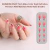 imagePolychromeampampair Press On Nails Mechanical Heart  Short Almond Velvet Pink Silver French Tips Press On Nails  15 Sizes Opaque False Nails  Reusable Fake Nails with Glue On Nails Kit  Salon QualityMechanical Heart