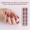 imagePolychromeampampair Press On Nails Mechanical Heart  Short Almond Velvet Pink Silver French Tips Press On Nails  15 Sizes Opaque False Nails  Reusable Fake Nails with Glue On Nails Kit  Salon QualityStarlight Ruby