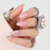 imagePolychromeampampair Press On Nails Mechanical Heart  Short Almond Velvet Pink Silver French Tips Press On Nails  15 Sizes Opaque False Nails  Reusable Fake Nails with Glue On Nails Kit  Salon QualityEnchanted Reverie