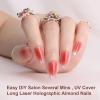 imagePolychromeampampair Press On Nails Mechanical Heart  Short Almond Velvet Pink Silver French Tips Press On Nails  15 Sizes Opaque False Nails  Reusable Fake Nails with Glue On Nails Kit  Salon QualityYoung Love