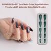 imagePolychromeampampair Press On Nails Mechanical Heart  Short Almond Velvet Pink Silver French Tips Press On Nails  15 Sizes Opaque False Nails  Reusable Fake Nails with Glue On Nails Kit  Salon QualityAurora Borealis