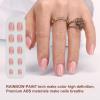 imagePolychromeampampair Press On Nails Strawberry Meringue  Short Squoval Solid Light Pink Press On Nails  15 Sizes 30 Opaque Soft Gel False Nails  Reusable Fake Nail with Glue On Nails Kit  Salon QualityPeach Melba