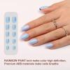 imagePolychromeampampair Press On Nails Strawberry Meringue  Short Squoval Solid Light Pink Press On Nails  15 Sizes 30 Opaque Soft Gel False Nails  Reusable Fake Nail with Glue On Nails Kit  Salon QualityBlue Milkshake