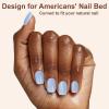 imagePolychromeampampair Press On Nails Strawberry Meringue  Short Squoval Solid Light Pink Press On Nails  15 Sizes 30 Opaque Soft Gel False Nails  Reusable Fake Nail with Glue On Nails Kit  Salon QualityBlue Milkshake