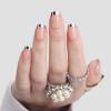 imagePolychromeampampair Press On Nails Mechanical Heart  Short Almond Velvet Pink Silver French Tips Press On Nails  15 Sizes Opaque False Nails  Reusable Fake Nails with Glue On Nails Kit  Salon QualityTrailblazer