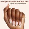 imagePolychromeampampair Press On Nails Medium Almond ABS Natural Fit Fake Nails with Jelly Glue Reusable Manicure Glue On Nail Tip False Nails for Woman and Girl UV Gel Cover Glossy Nail 15Sizes 30PCSRainbow