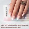 imagePolychromeampampair Press On Nails Medium Almond ABS Natural Fit Fake Nails with Jelly Glue Reusable Manicure Glue On Nail Tip False Nails for Woman and Girl UV Gel Cover Glossy Nail 15Sizes 30PCSRainbow