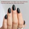 imagePolychromeampampair Press On Nails Medium Almond ABS Natural Fit Fake Nails with Jelly Glue Reusable Manicure Glue On Nails Woman and Girl False Nails UV Gel Cover Acrylic Nail 15Sizes 30PCS Glossy Black