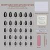 imagePolychromeampampair Press On Nails Medium Almond ABS Natural Fit Fake Nails with Jelly Glue Reusable Manicure Glue On Nails Woman and Girl False Nails UV Gel Cover Acrylic Nail 15Sizes 30PCS Glossy Black