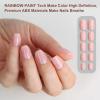 imagePolychromeampampair Press On Nails Medium Squoval ABS Natural Fit Fake Nails with Jelly Glue Reusable Manicure Glue On Nails Women and Girls False Nails UV Gel Cover Glossy 15Sizes 30PCSGlossy Light Pink