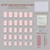 imagePolychromeampampair Press On Nails Medium Squoval ABS Natural Fit Fake Nails with Jelly Glue Reusable Manicure Glue On Nails Women and Girls False Nails UV Gel Cover Glossy 15Sizes 30PCSGlossy Light Pink