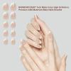 imagePolychromeampampair Press On Nails White ampamp French  Medium Short Almond Nails Reusable Nail Kits