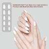 imagePolychromeampampair Press On Nails White ampamp French  Medium Short Almond Nails Reusable Nail Kits