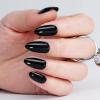 imagePolychromeampampair Press On Nails Medium Almond ABS Natural Fit Fake Nails with Jelly Glue Reusable Manicure Glue On Nails Woman and Girl False Nails UV Gel Cover Acrylic Nail 15Sizes 30PCS Glossy Black